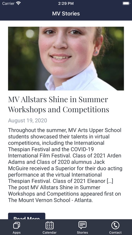 Mount Vernon Presbyterian School Calendar