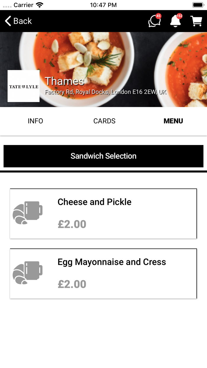 Catering at Tate and Lyle