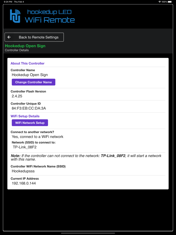 Hookedup WiFi LED Remote