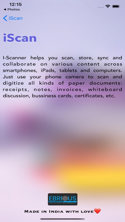 IScanner -Document Scanner App