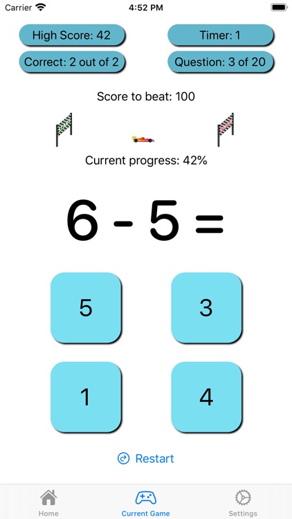 Math Race: Basic Operations