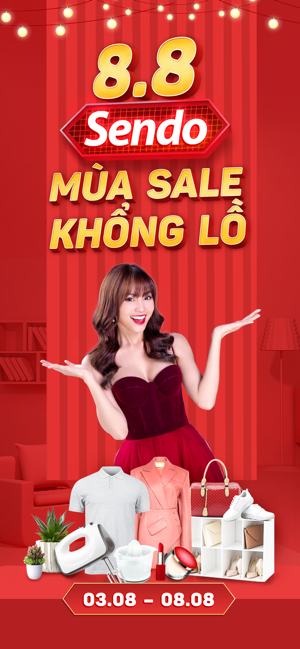 Sendo: 8.8 Mùa Sale Khổng Lồ