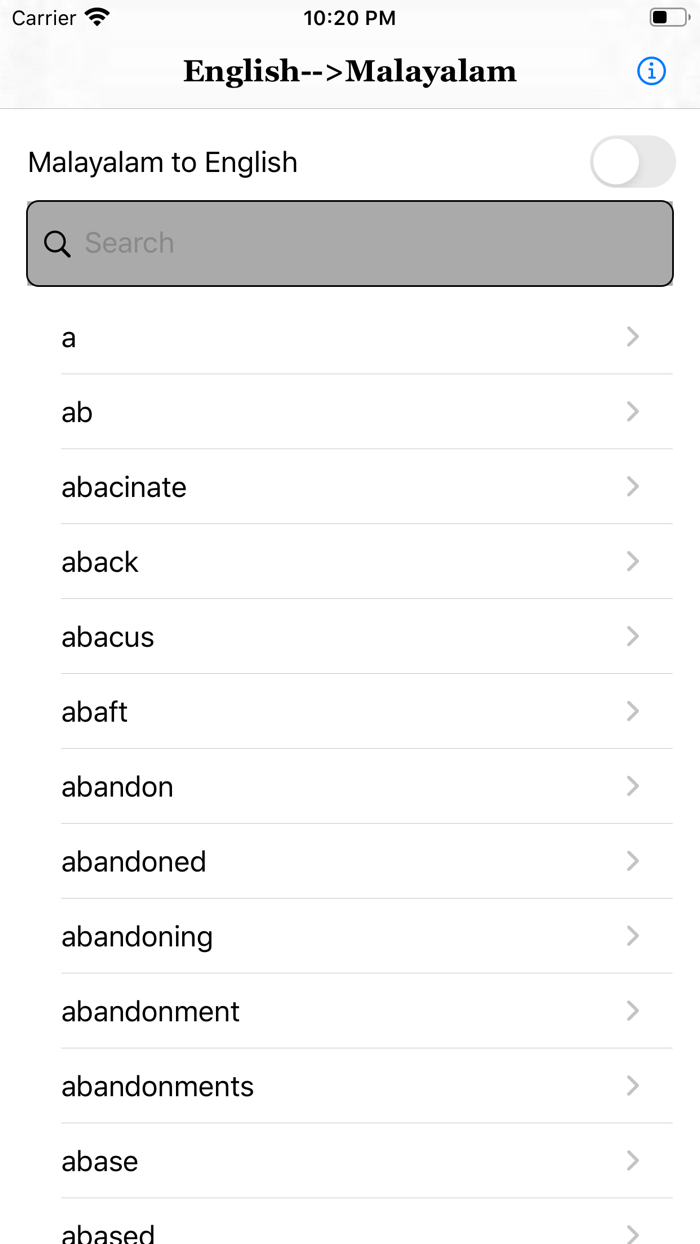 English 2 Malayalam Dictionary