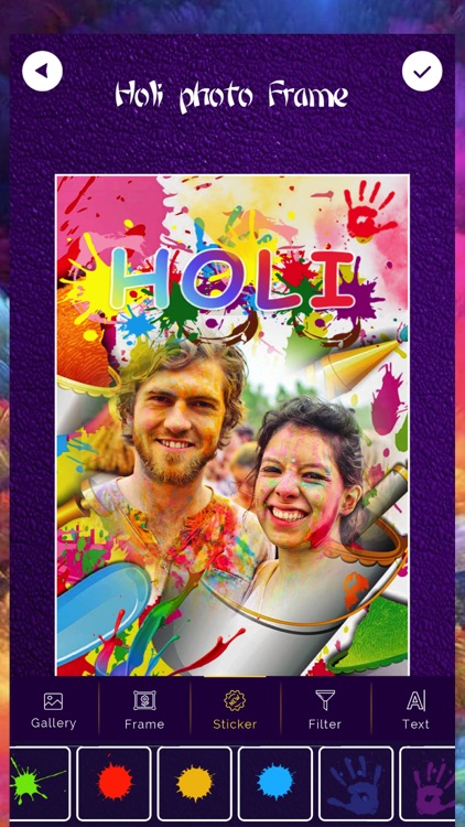 Holi Photo Frames - Sticker