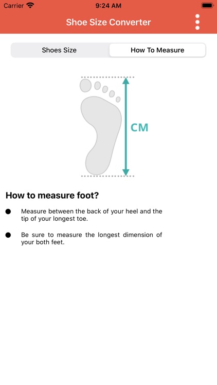 Shoe Sizing Chart