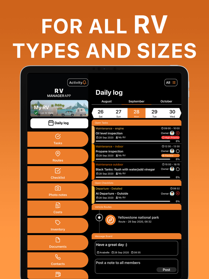 RV Manager - Buying  Using RV