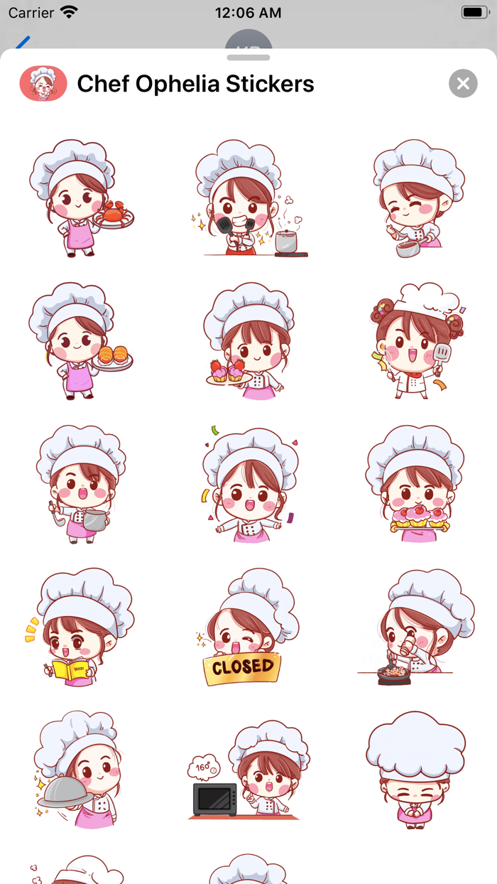Chef Ophelia Stickers