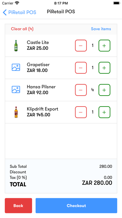 PiRetail POS screenshot 2