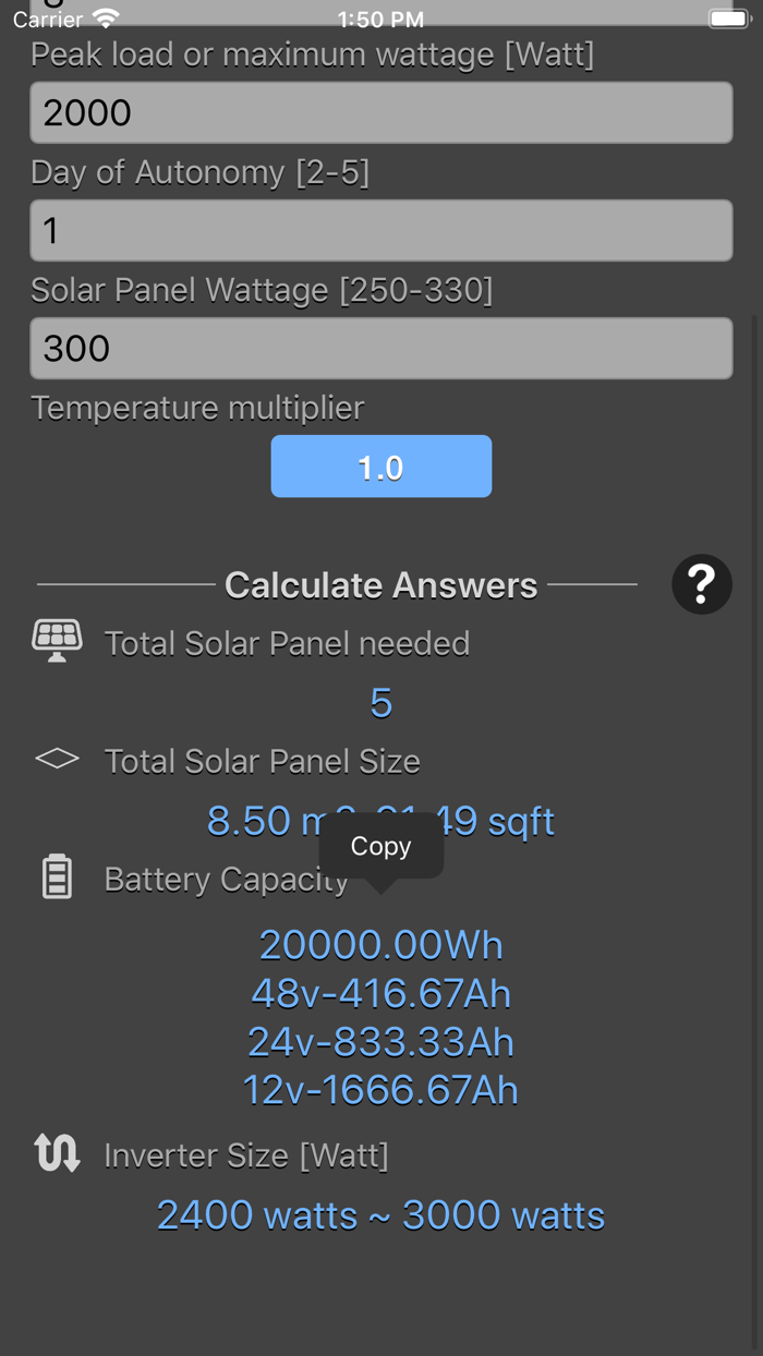 Solar Panel Calculator Plus