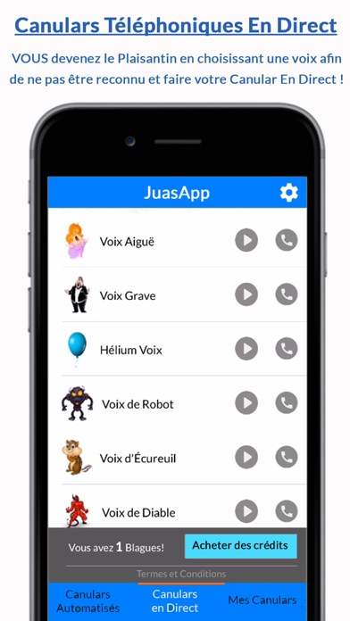 JuasApp - Canular Téléphonique