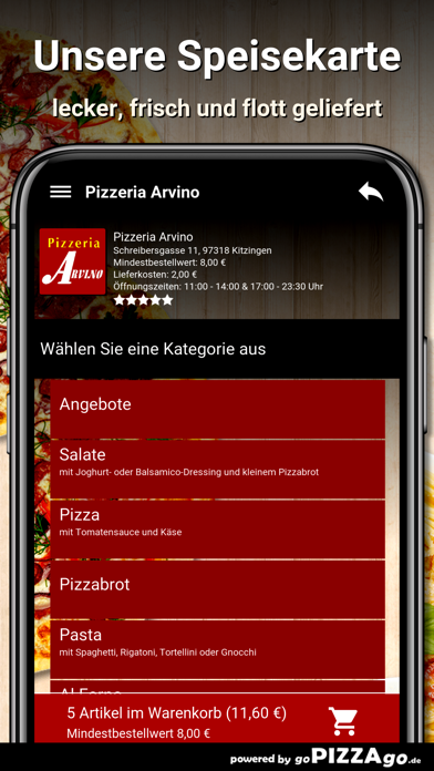 Pizzeria Arvino Kitzingen screenshot 4