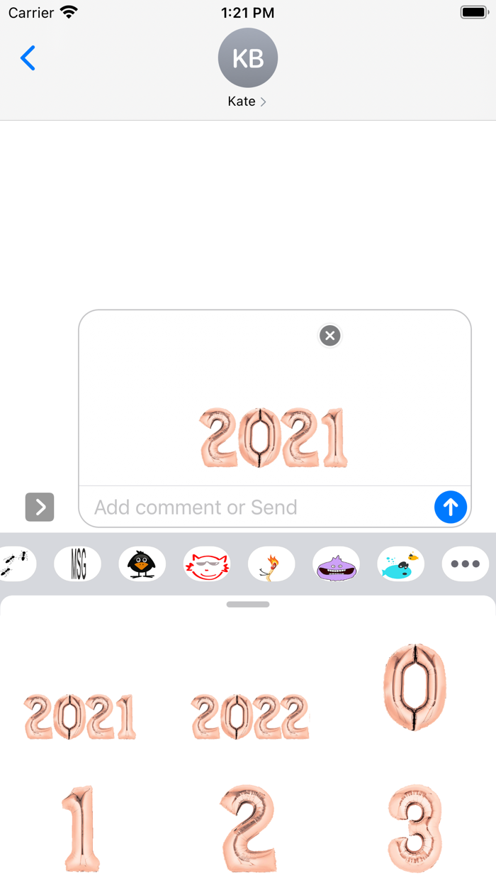 Balloon Number Stickers