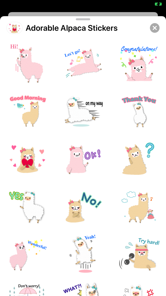 Adorable Alpaca Stickers