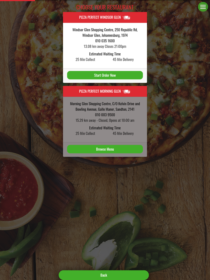 Pizza Perfect Food Ordering