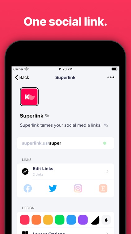 Superlink: One Social Link