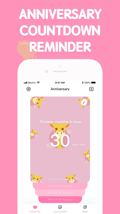 Love Days Anniversary Tracker