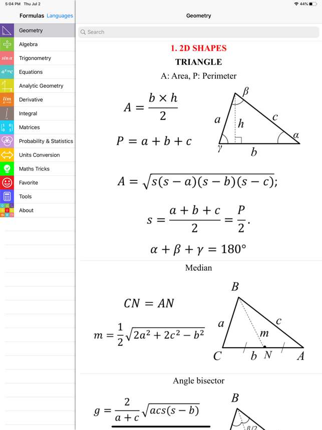 ‎Maths Formulas Lite Screenshot