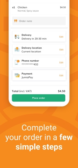 Jumia Food app screenshot