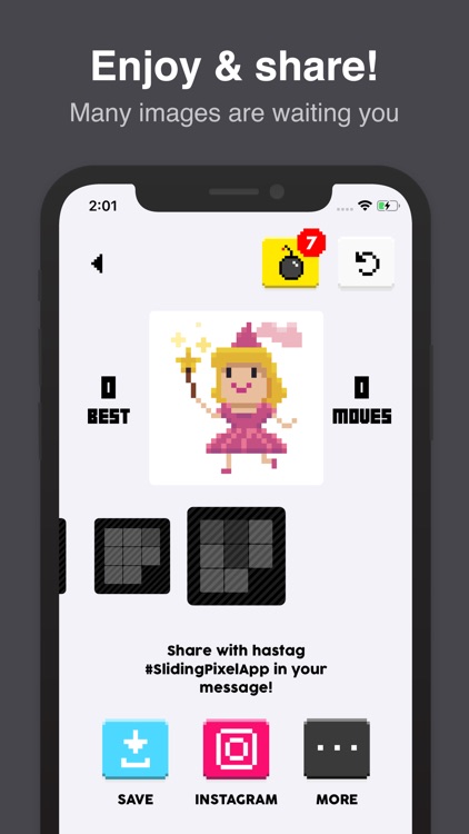 Sliding Pixel Art Puzzle Color screenshot-3