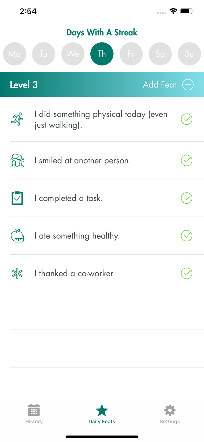 IntelliCare Daily Feats