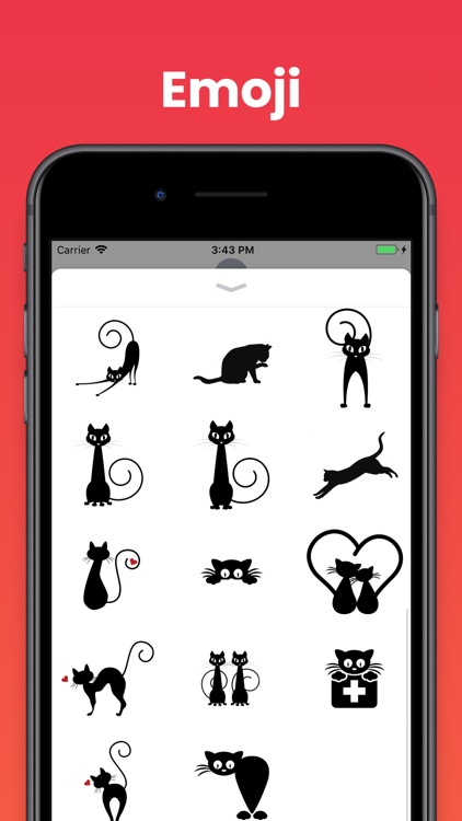 Cute Black Cat stickers emoji
