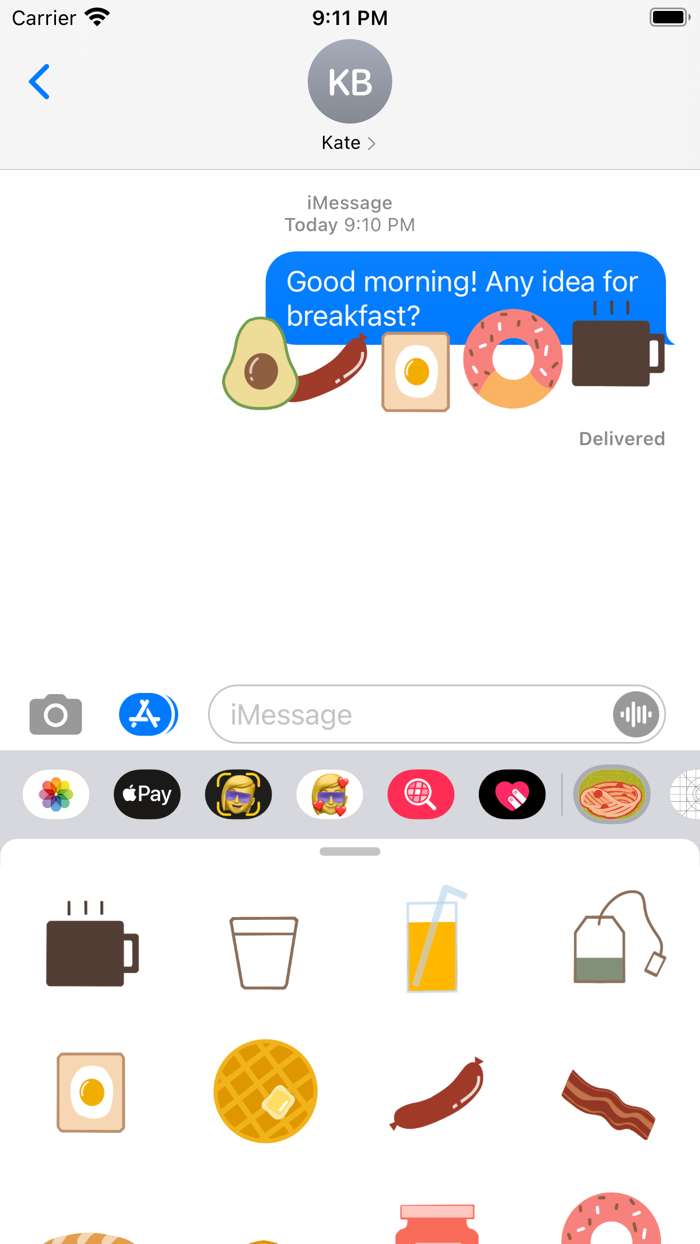Minimal Food Stickers