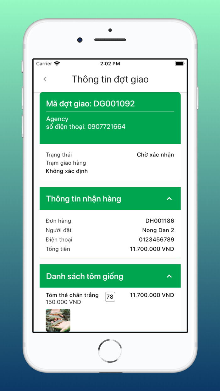 MCOM Tôm Giống - Phân Phối