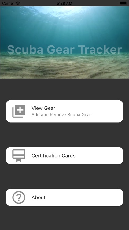 Scuba Gear Tracker