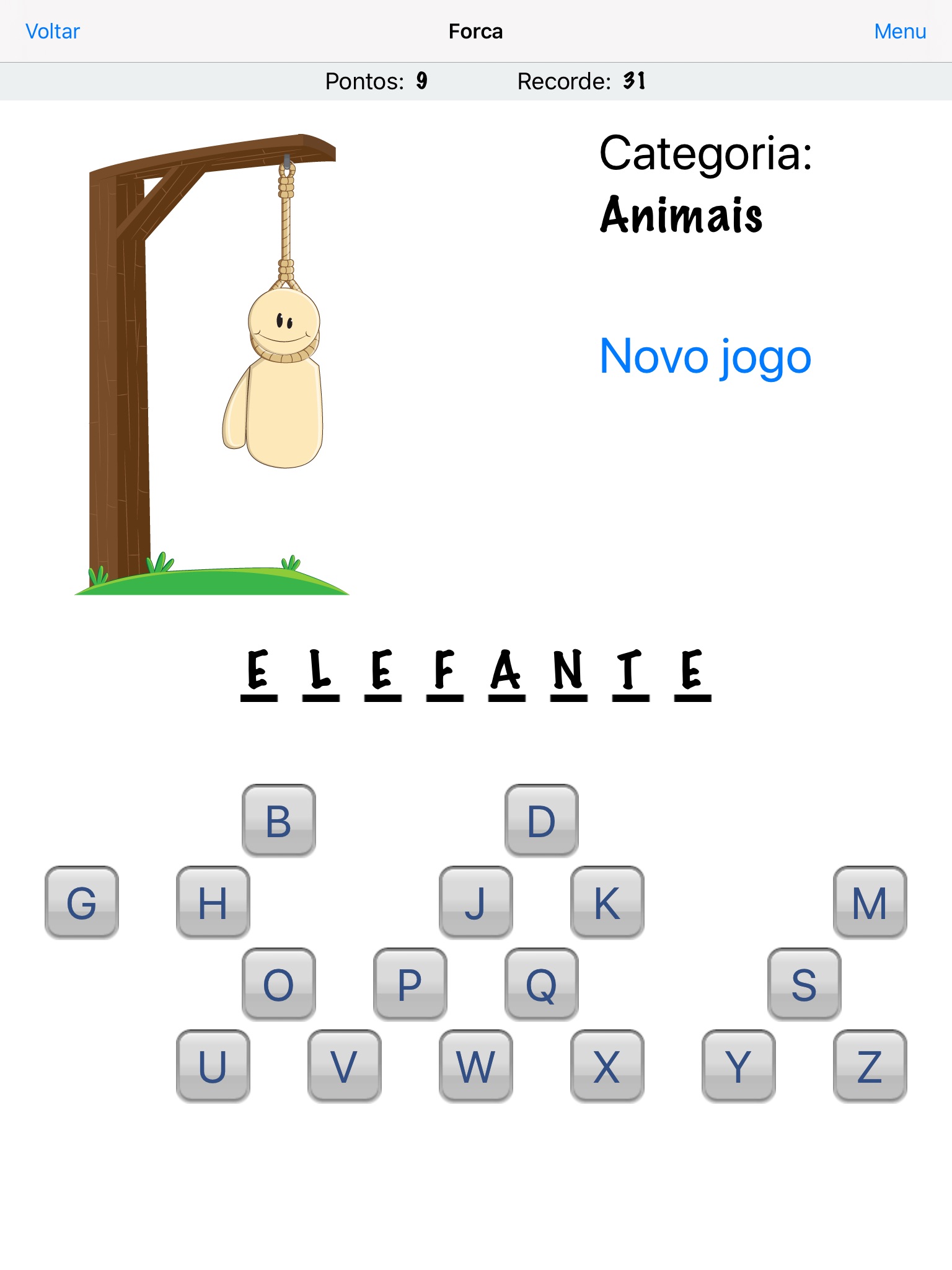 Forca - O melhor jogo da forca screenshot 4