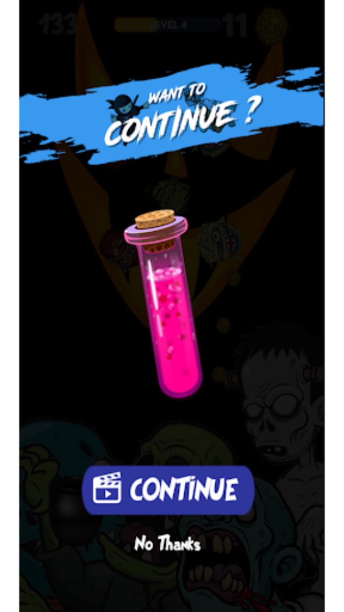 Ninja cut zombie head