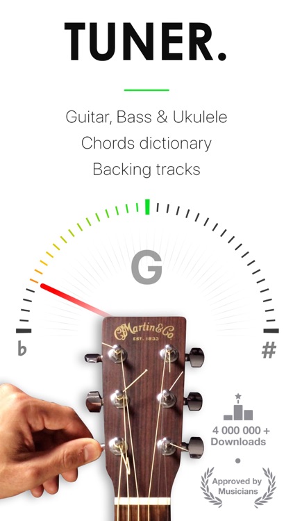 Guitar Tuner Pro, Bass,Ukulele screenshot-0