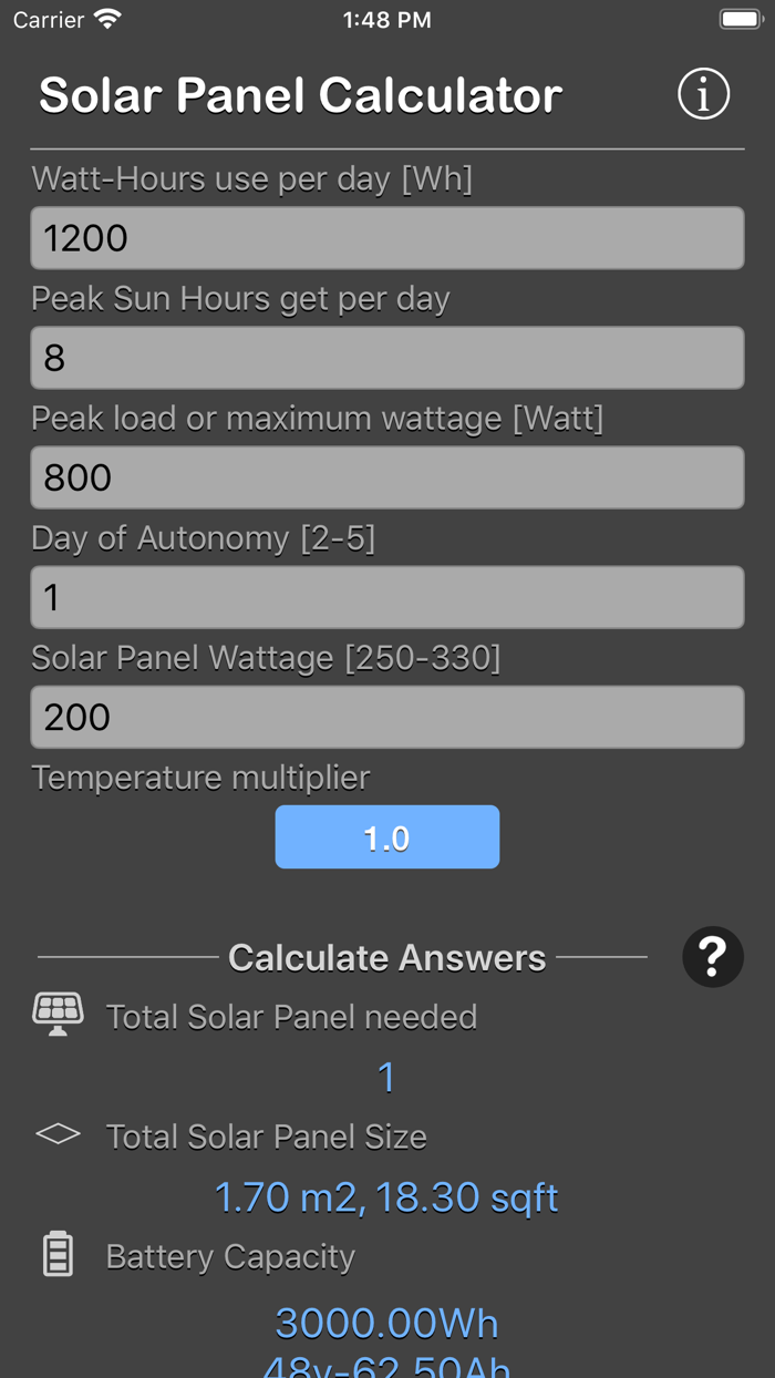 Solar Panel Calculator Plus