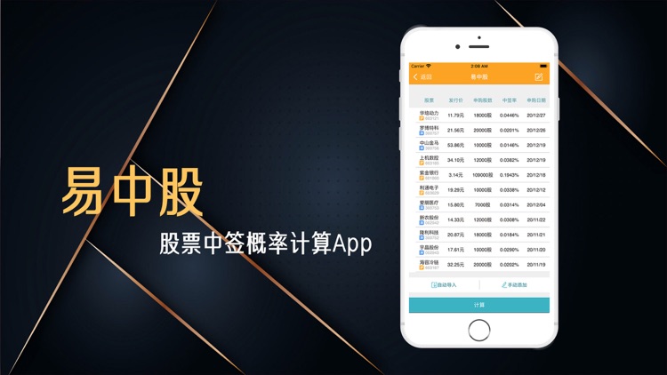 易中股-股票智配中签计算App