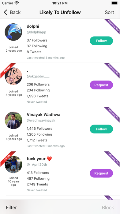 Find Unfollowers And Track New Followers On Twitter - Pro Edition Screenshot 3