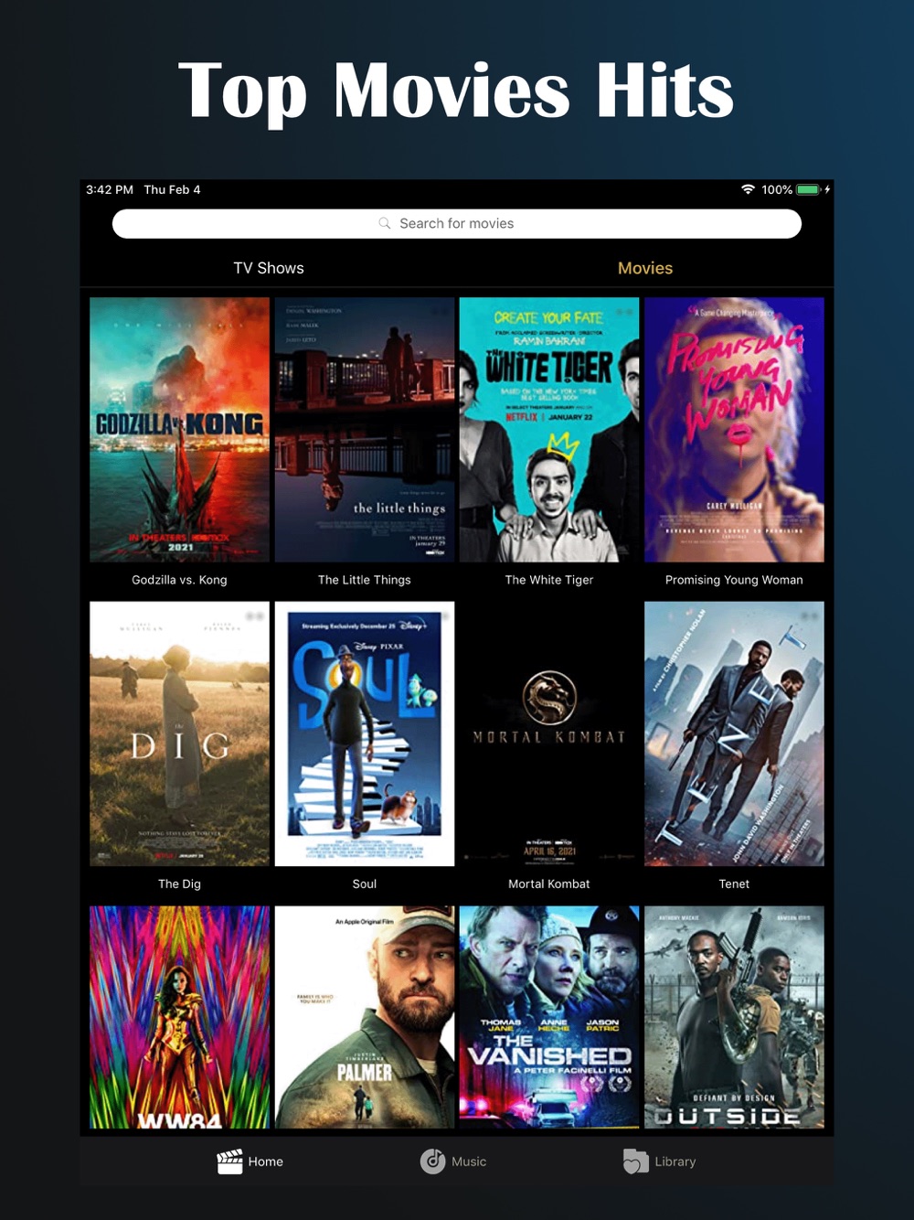 Movcy Movies, Shows, Music Free Download App for iPhone