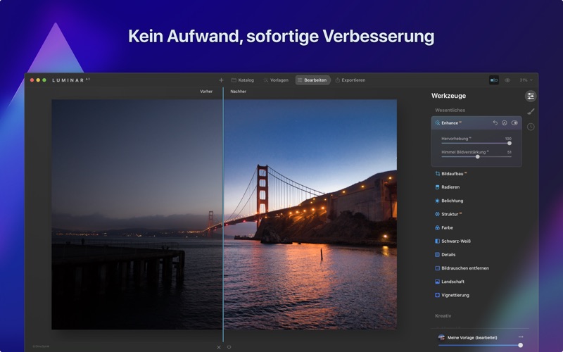 Luminar AI für Windows Pc 10/8/7 und Mac (Deutsch) Download kostenlos