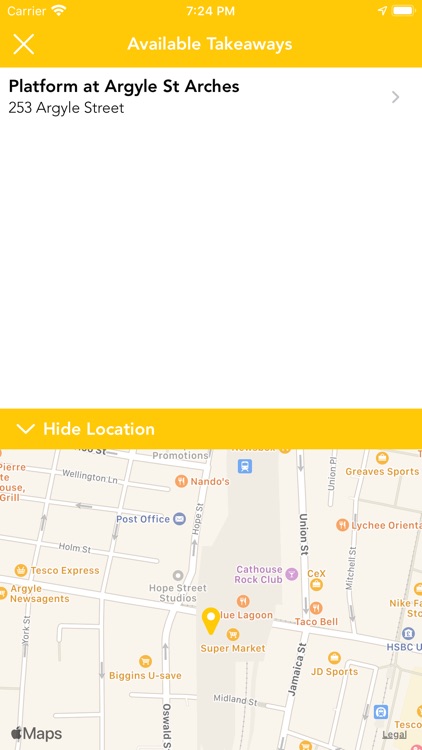 Platform at Argyle St Arches