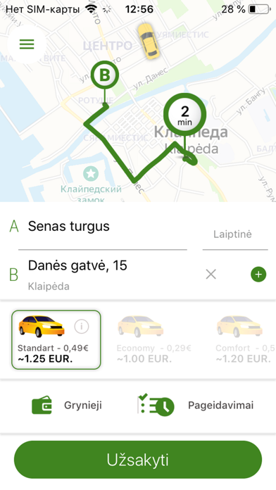 Švyturio Taksi Klaipėda screenshot 2