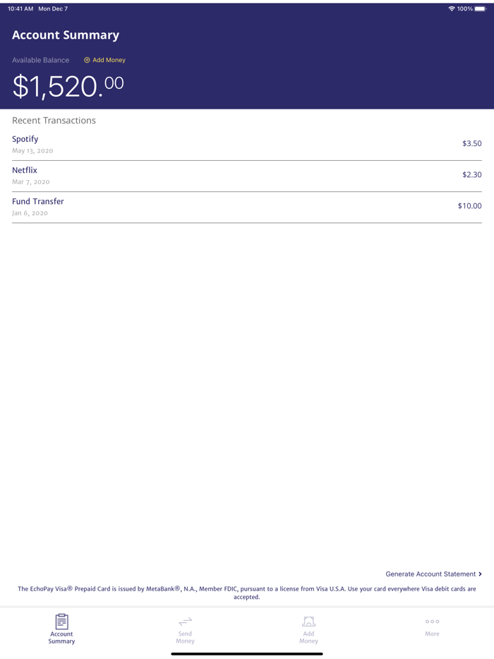 EchoPay Visa Prepaid