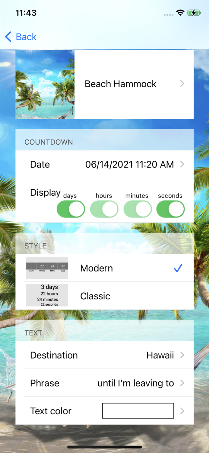 Holiday Countdown App