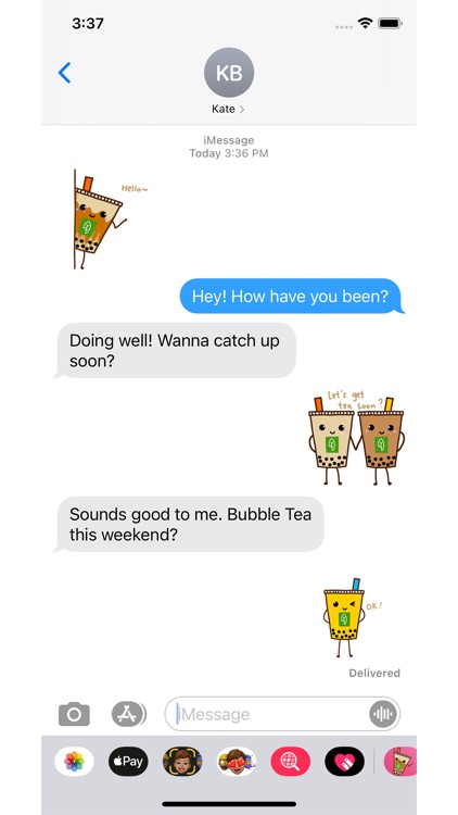 Young Tea Bubble Tea Stickers