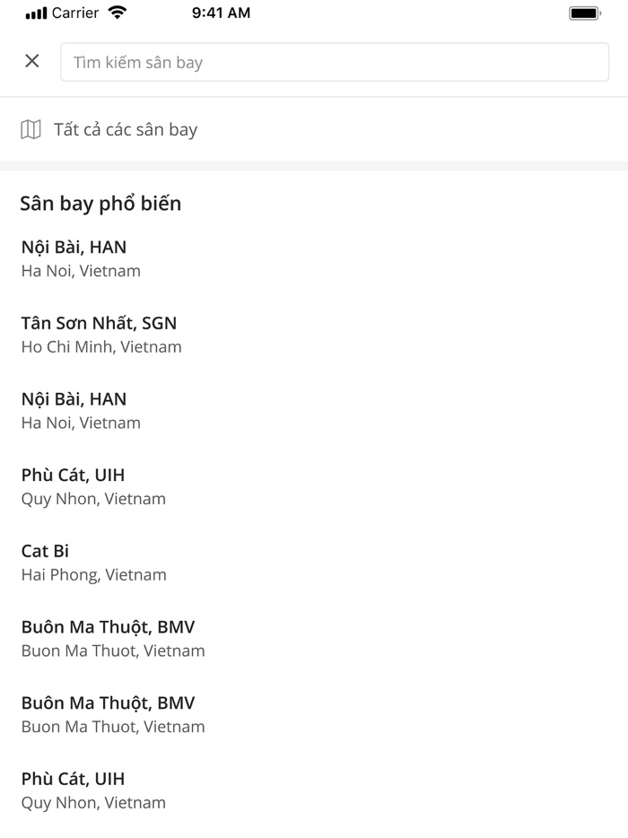 Theo dõi chuyến bay