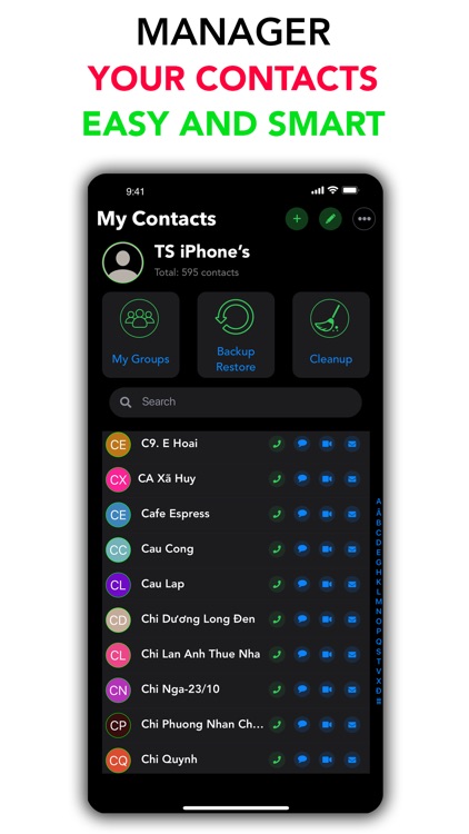 My Contacts - Backup & Restore