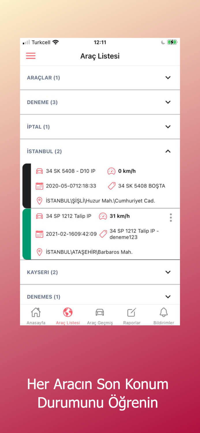 Rota Araç Takip 2021