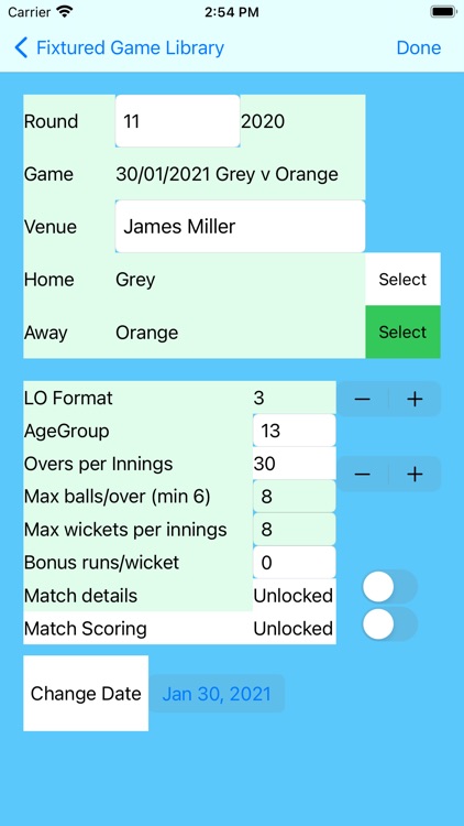 Junior Cricket Scorer