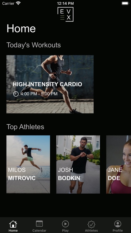 EVEX - Fitness app