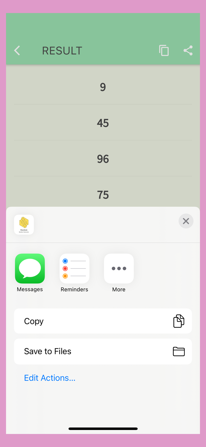 SIMPLE NUMBER GENERATOR