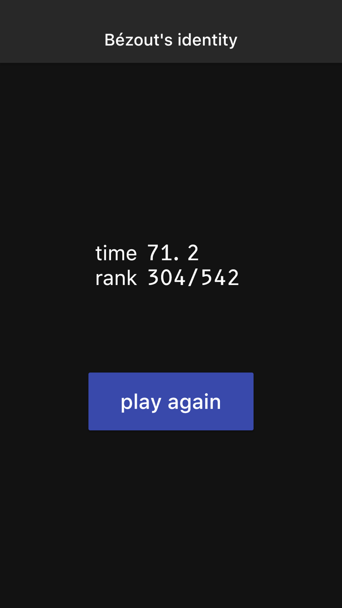 Bézouts Calculation Training