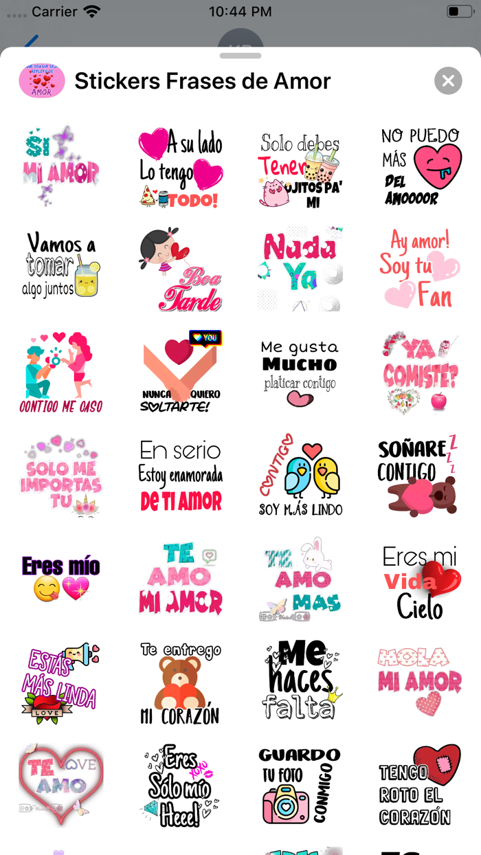 Stickers Frases de Amor