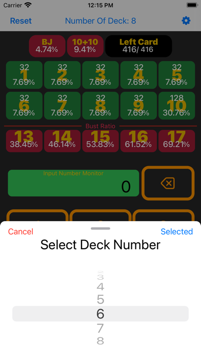 Black Jack Odds Calculator screenshot 2